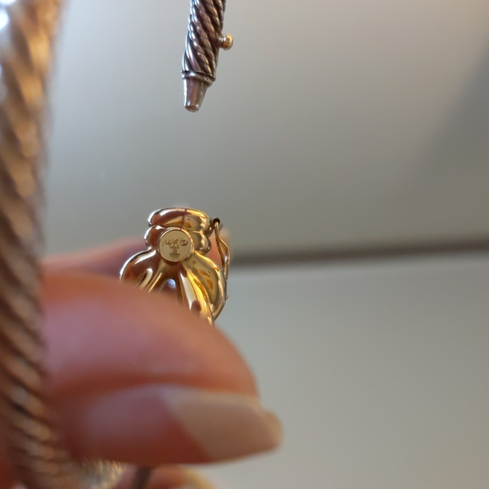 JTL Designer 14K YG & Sterling Knot Cable Bracelet - Picture 3 of 10